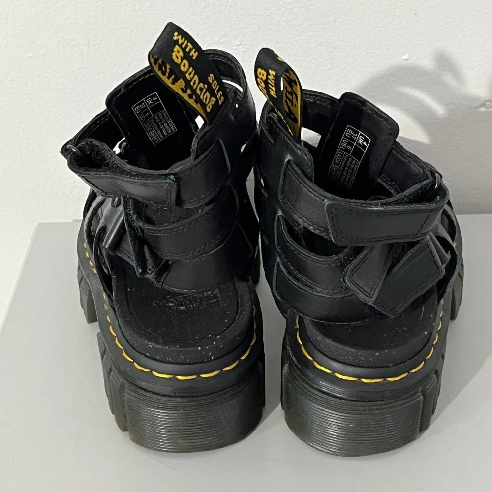 Dr. Martens Ricki Nappa Lux Leather Platform Gladiator Sandals Size‎ 6 - Picture 5 of 8